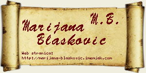 Marijana Blašković vizit kartica